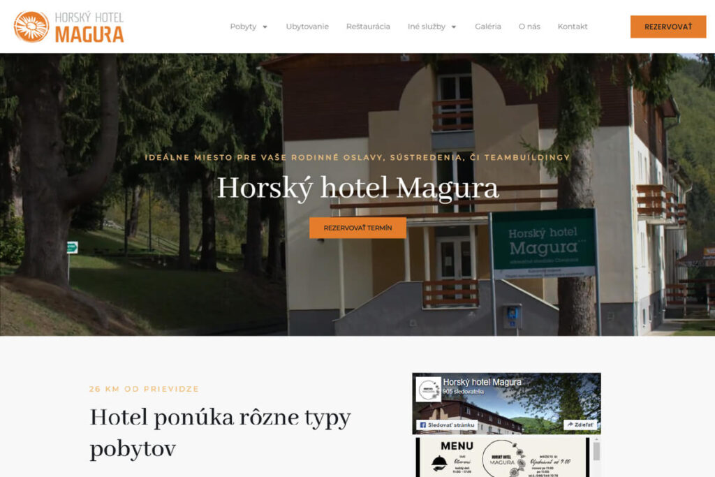 Tvorba webstránok pre hotel